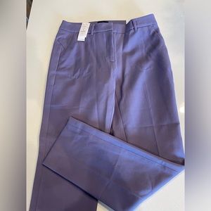 Slim ankle pants in a beautiful muted lavender color.